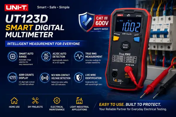 UT123D Intelligent Multimeter Beginner or Home Specifications Guide